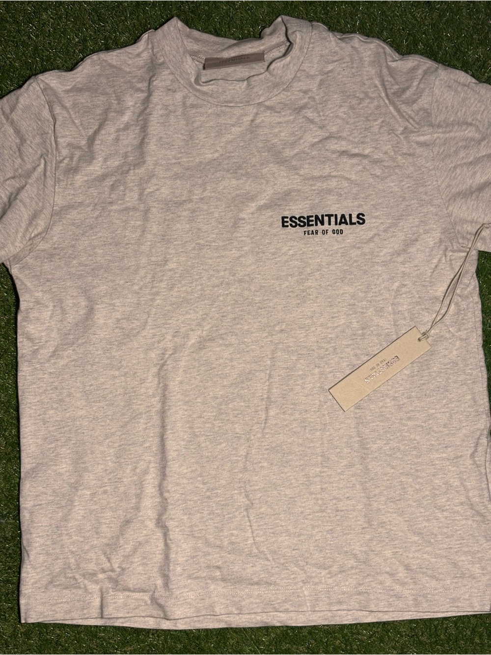 Fear of God ESSENTIALS Light Gray Short Sleeve Logo Tee